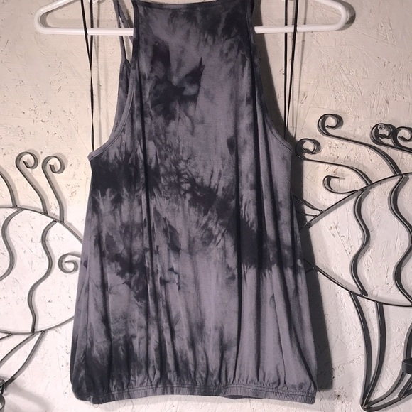 Womens Summer Thin Strap Tank by GINGER G Black & Gray Tye Dye Size Small - Picture 7 of 8